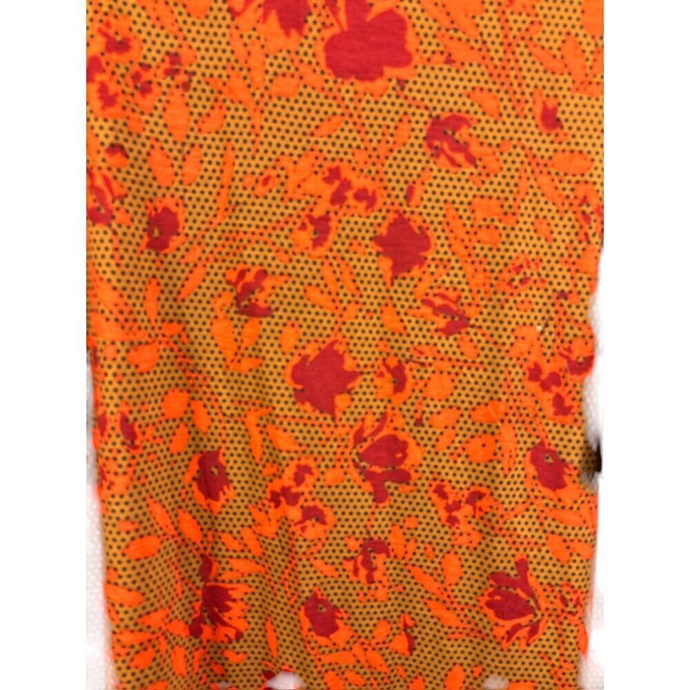 LulaRoe Irma Women's Orange Floral Top - Picture 2 of 6
